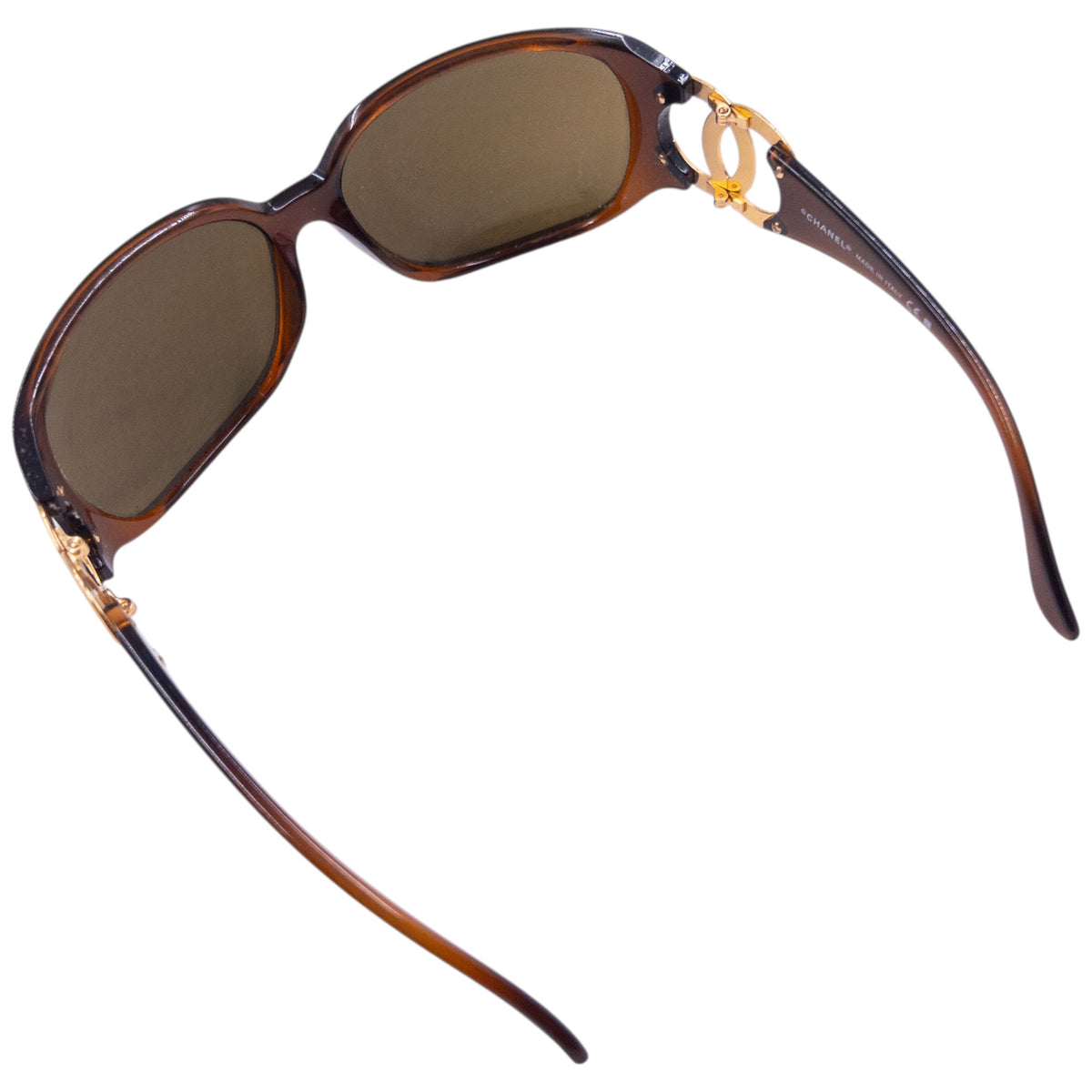 Vintage 2000s Chanel Logo Sunglasses in brown, photo 7