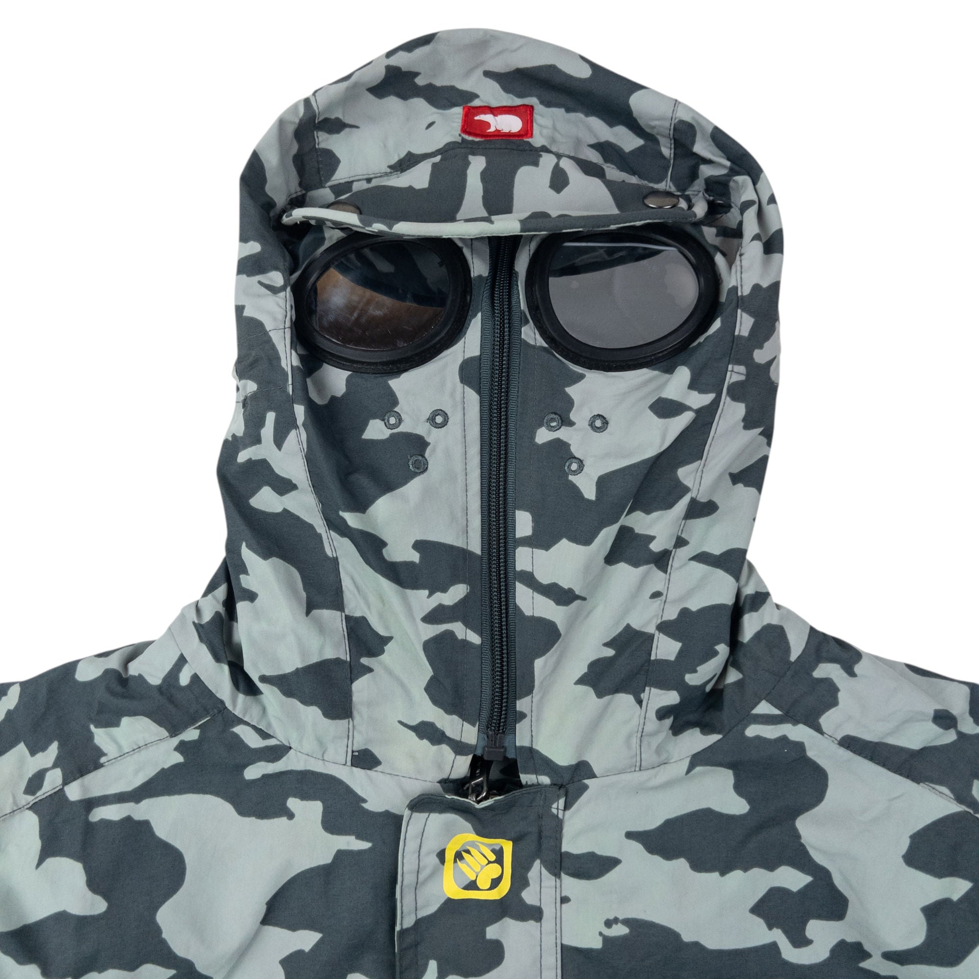 Vintage BEAR BM2-ICE Camo Goggle Hood Jacket Size L