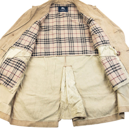 Vintage 2000s Burberry Button Up Trench Jacket Size XL