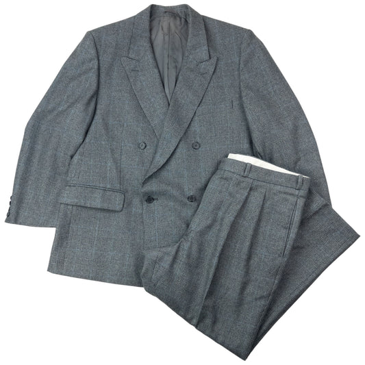Vintage 80s Dior Monsieur Wool Jacket & Trousers Suit Set Size XL