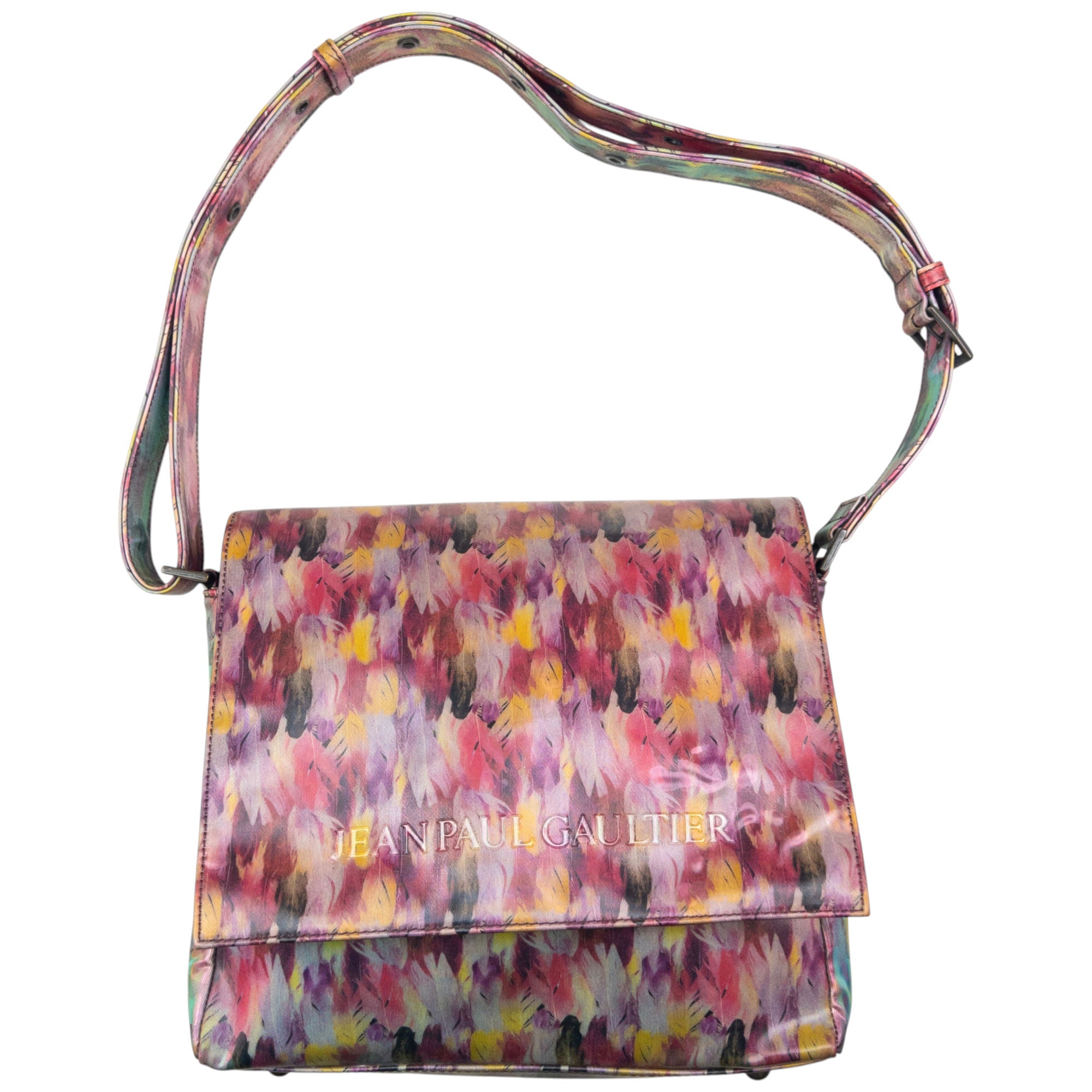 Vintage Jean Paul Gaultier Holographic Feather Shoulder Bag