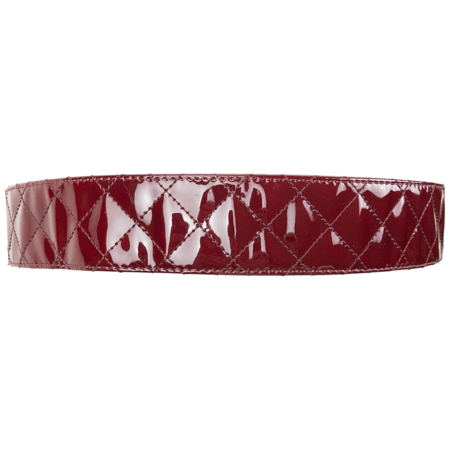 Vintage 2000s Burberry Quilted Patent Leather Belt Size L