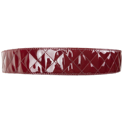 Vintage 2000s Burberry Quilted Patent Leather Belt Size L