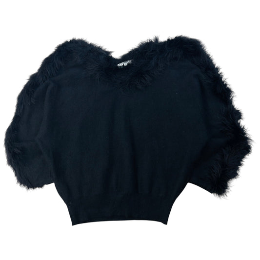 Vintage 90s Dior Feather Trim Wool Jumper Womens Size M