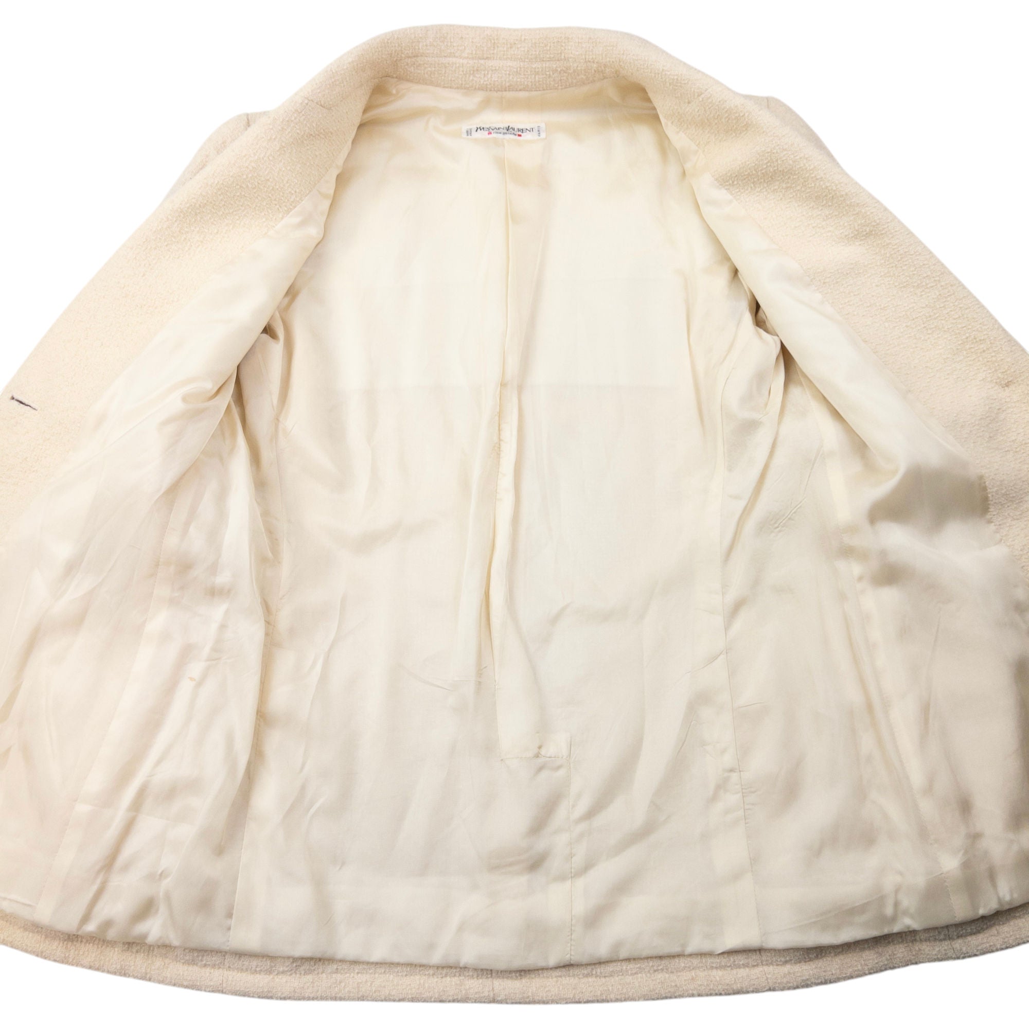 Vintage YSL Yves Saint Laurent Wool Tweed Jacket Womens Size L