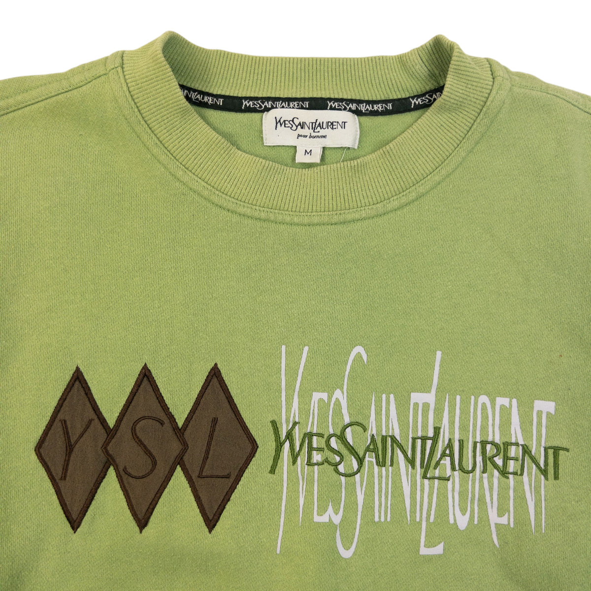 Vintage 2000s YSL Yves Saint Laurent Embroidered Sweatshirt Size XS