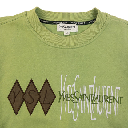 Vintage 2000s YSL Yves Saint Laurent Embroidered Sweatshirt Size XS