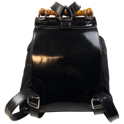 Vintage Gucci Bamboo Leather Bucket Backpack