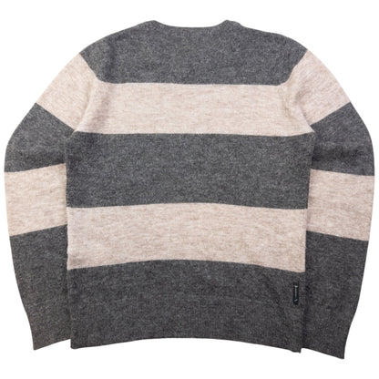 Vintage Armani Jeans Striped Wool Jumper Womens Size L