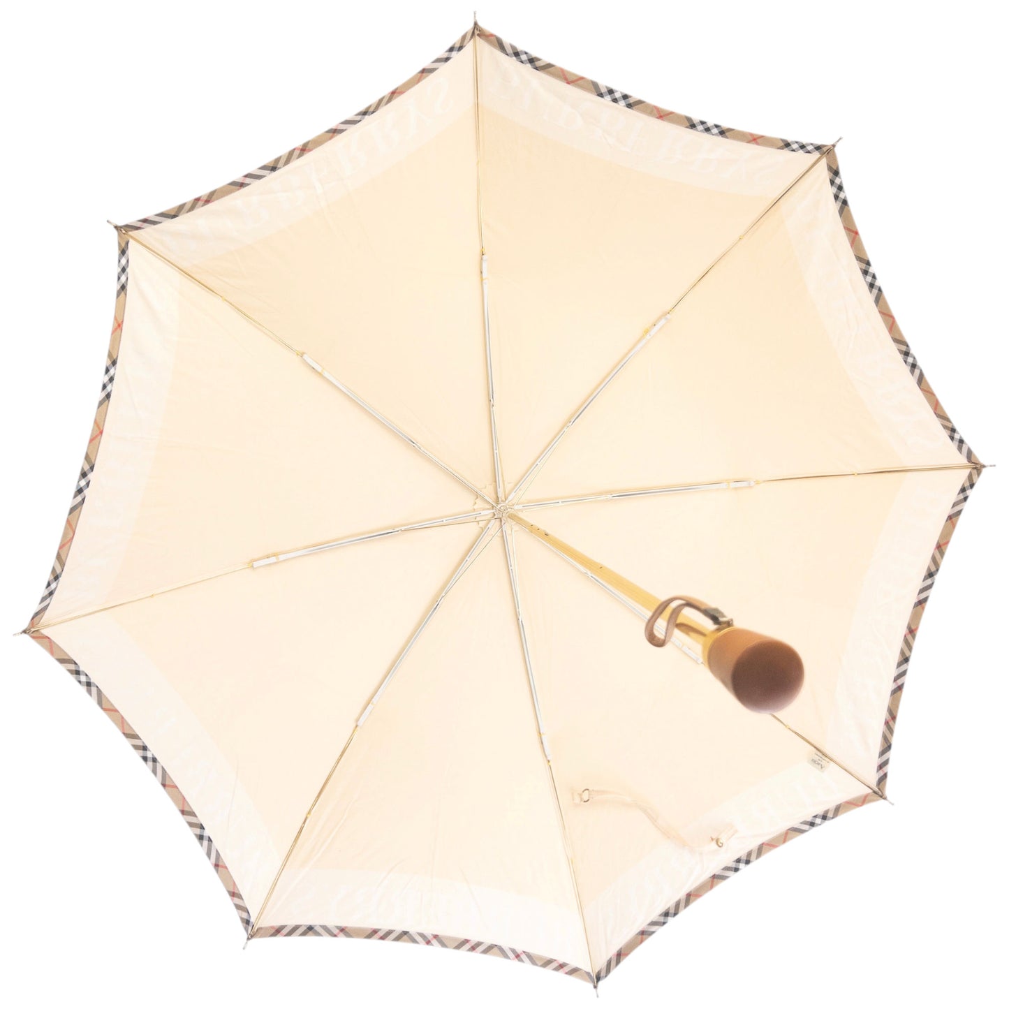 Vintage 90s Burberry Nova Check Trim Umbrella
