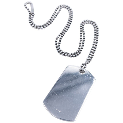 Vintage 2000s Gucci Embossed Dog Tag Necklace