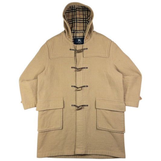 Vintage Burberry Nova Check Lined Wool Duffel Coat Jacket Size XL