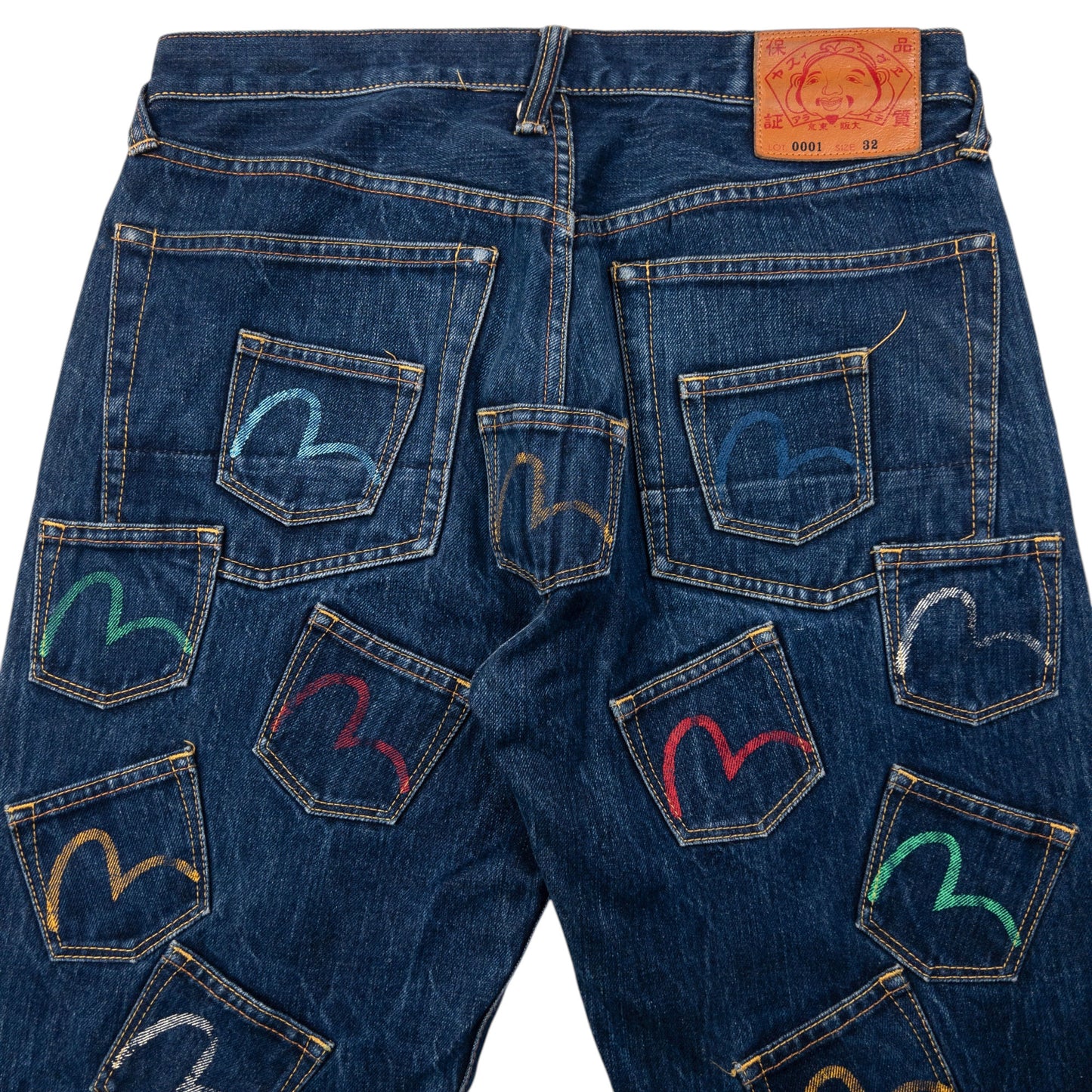 Vintage Evisu Multi Pocket Gull Japanese Denim Jeans Size W32