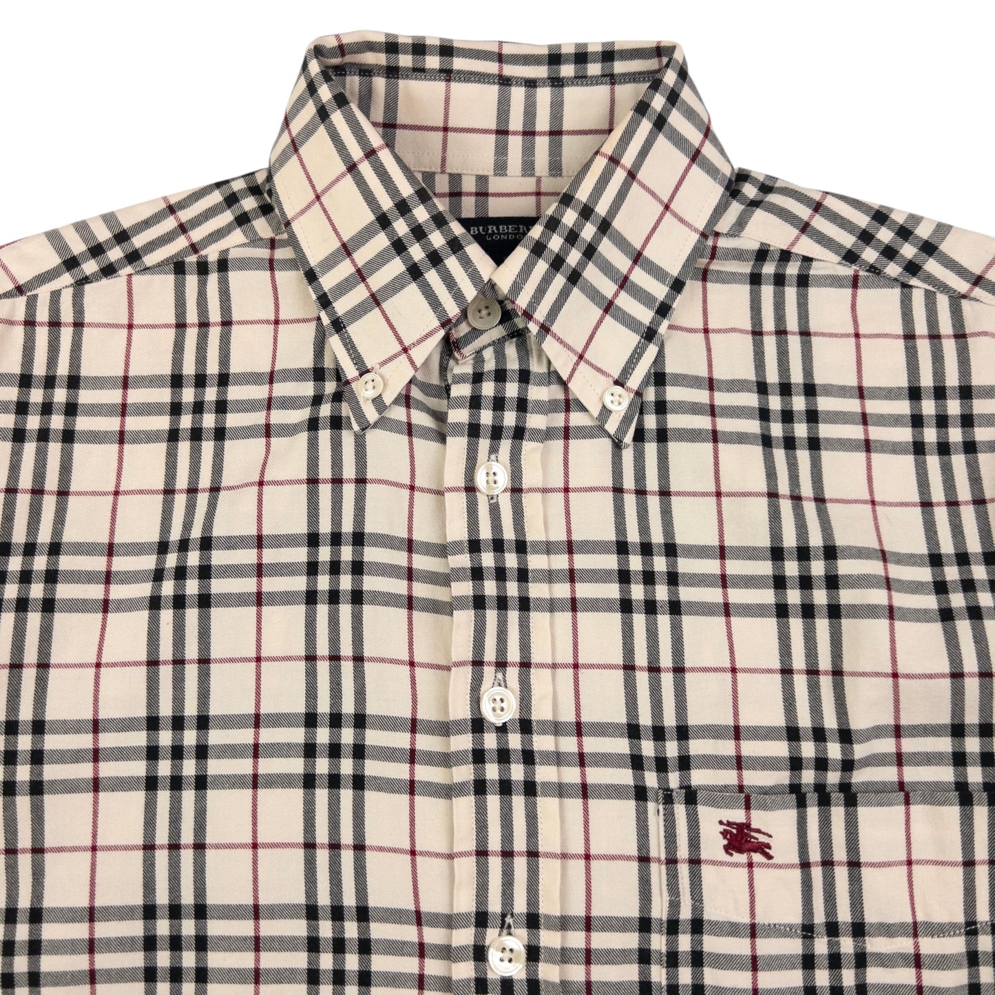 Vintage Burberry Nova Check Long Sleeve Button Up Shirt Size S