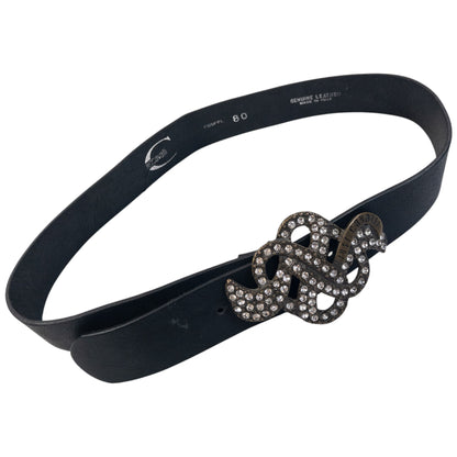 Vintage 2000s Roberto Cavalli Diamanté Leather Belt Size M