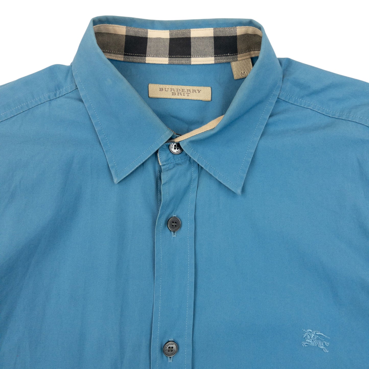 Vintage Burberry Brit Nova Check Cuff Long Sleeve Button Up Shirt Size M