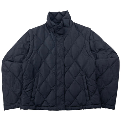 Vintage Armani Jeans Zip Off Sleeve Quilted Jacket Womens Size