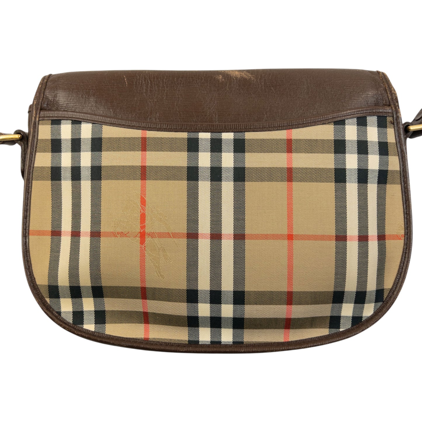 Vintage 90s Burberry Nova Check Leather Crossbody Bag
