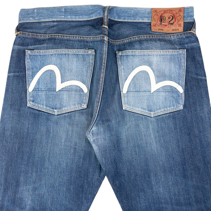 Vintage Evisu Double Gull Contrast Japanese Denim Jeans Size W36