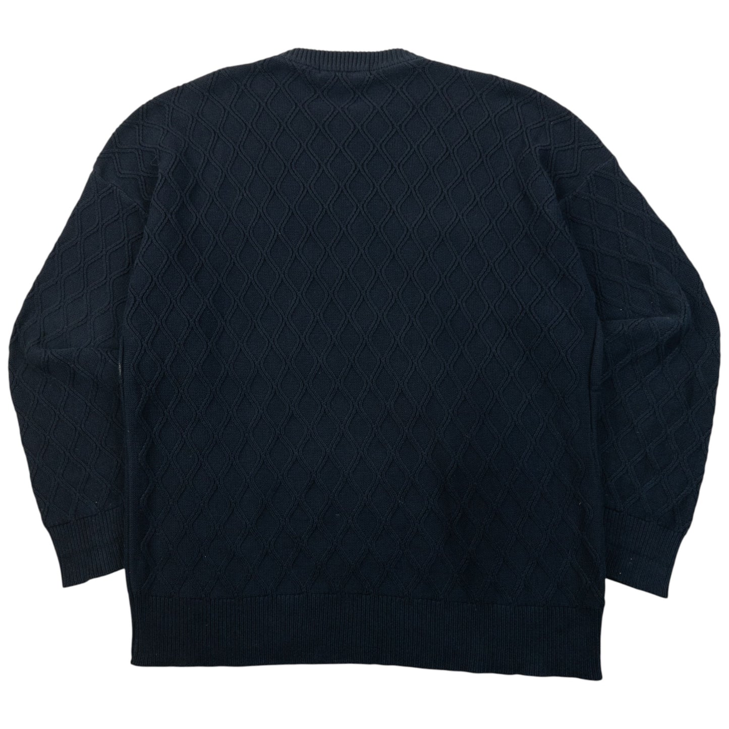 Vintage 90s Burberry Embroidered Knit Jumper Size XL