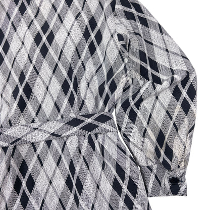 Vintage 70s YSL Yves Saint Laurent Belt Waist Silk Wrap Dress Womens Size L