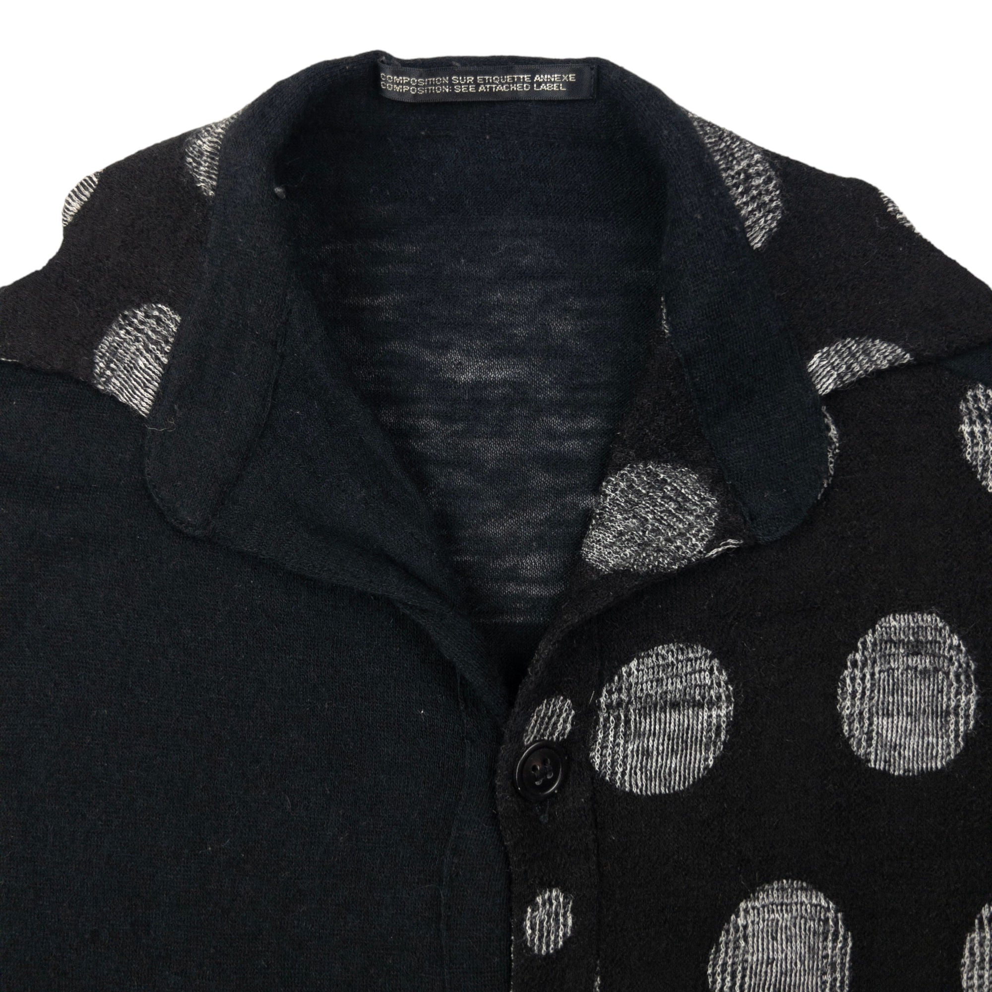 Vintage Yohji Yamamoto Polka Dot Short Sleeve Cardigan Womens Size S