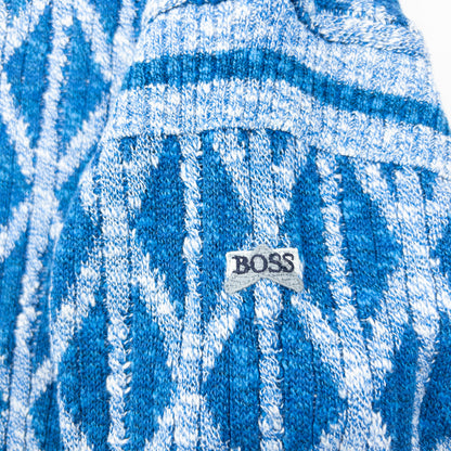 Vintage 80s Hugo Boss Pattern Knit Jumper Size L