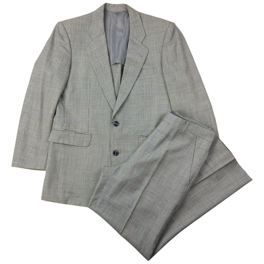 Vintage 90s Dior Monsieur Houndstooth Jacket & Trousers Suit Set Size S