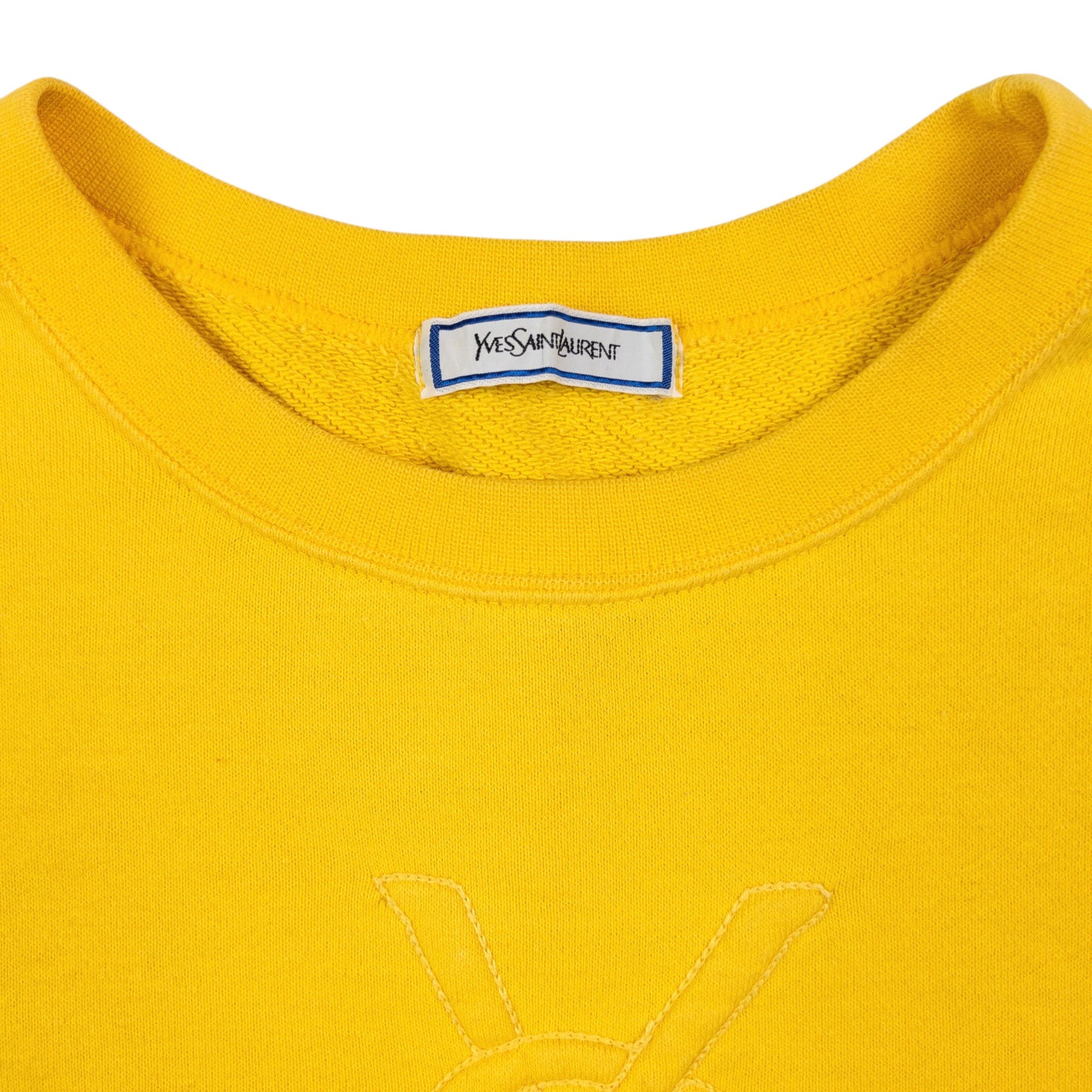 Vintage YSL Yves Saint Laurent Embroidered Sweatshirt Womens Size M