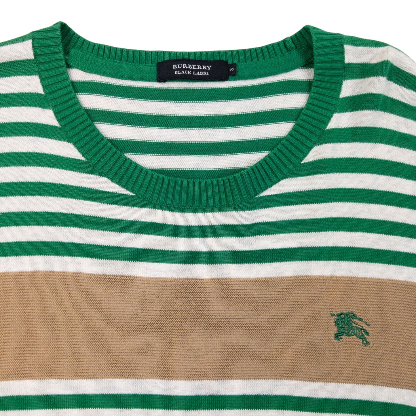 Vintage 2000s Burberry Black Label Striped Jumper Size S