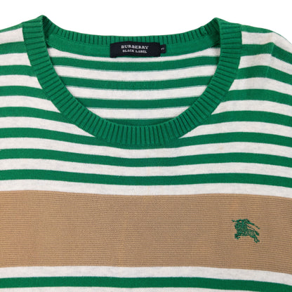 Vintage 2000s Burberry Black Label Striped Jumper Size S