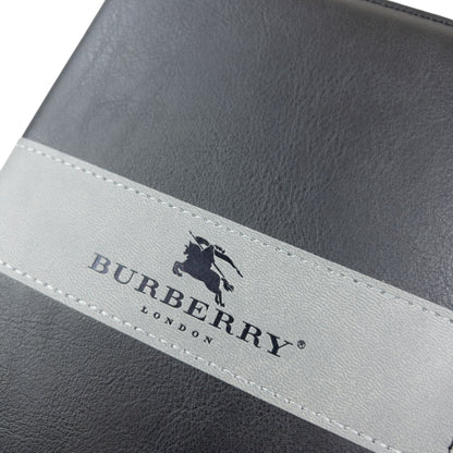 Vintage 2000s Burberry Leather A5 Notebook