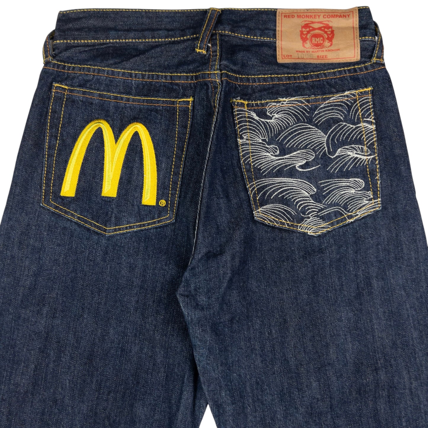 Vintage RMC Red Monkey Company X Mcdonalds Embroidered Denim Jeans Size W26