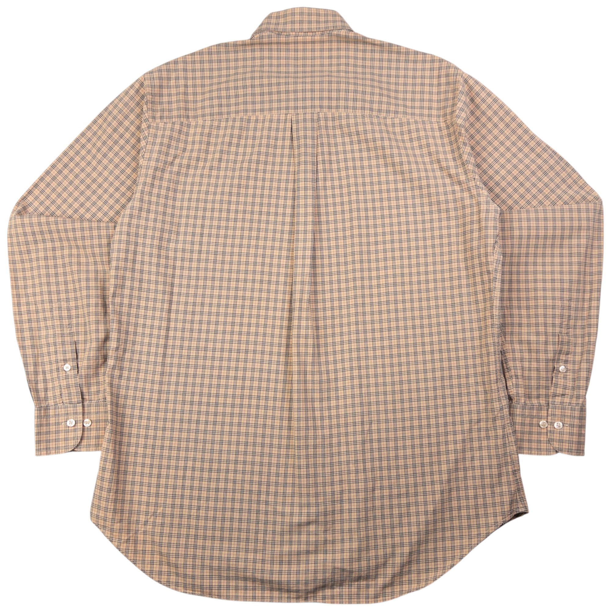 Vintage Burberry Nova Check Long Sleeve Button Up Shirt Size M
