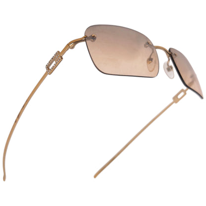 Vintage 90s Gucci By Tom Ford Diamanté Rimless Sunglasses