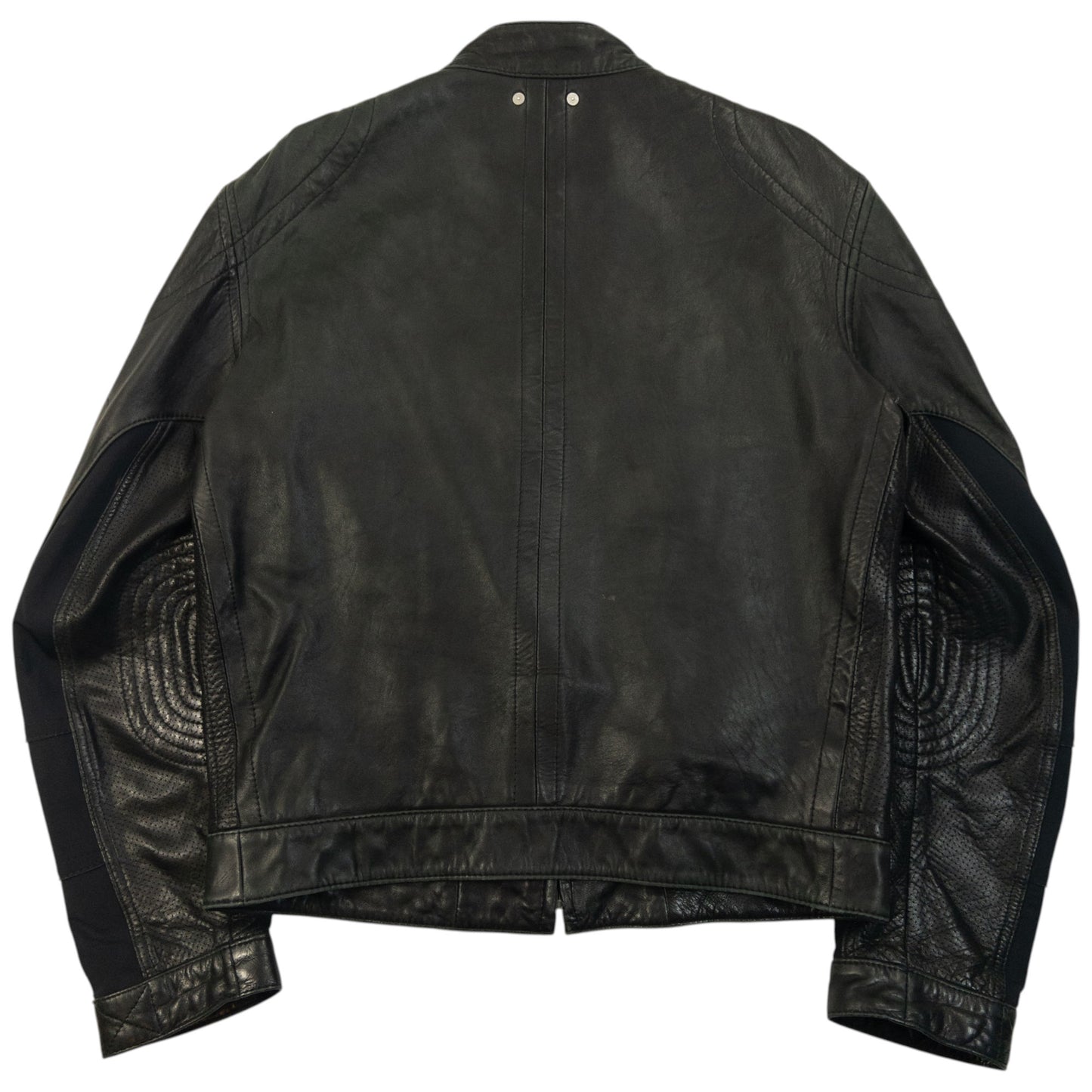 Vintage 90s Hugo Boss Zip Up Leather Jacket Size S