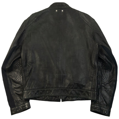 Vintage 90s Hugo Boss Zip Up Leather Jacket Size S