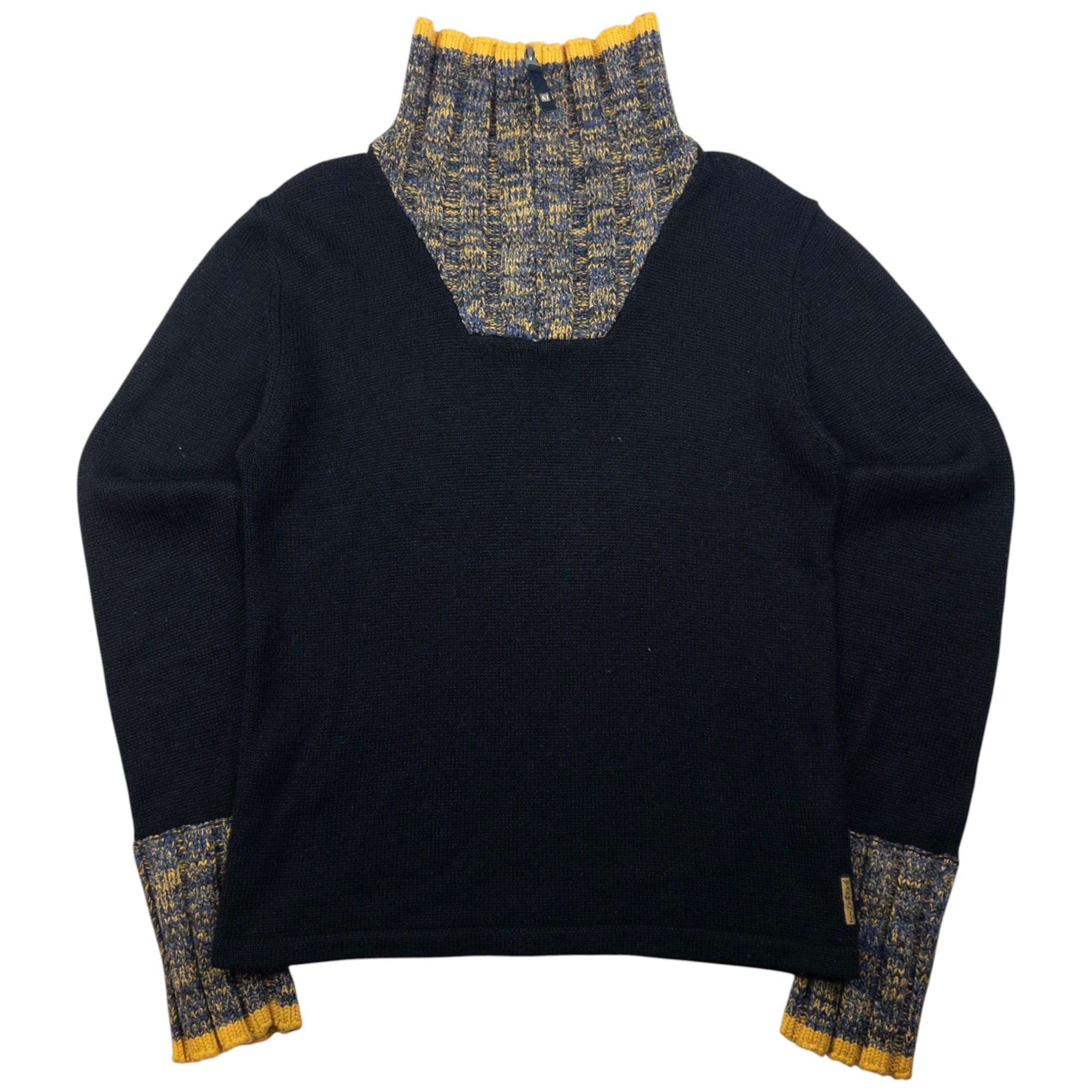 Vintage Armani Jeans Q Zip Knit Jumper Womens Size M