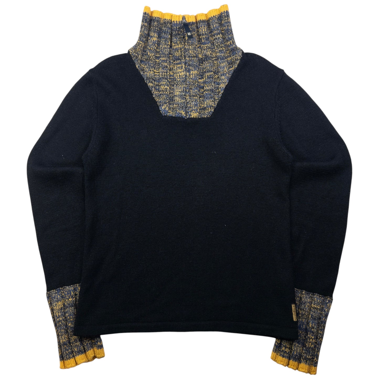 Vintage Armani Jeans Q Zip Knit Jumper Womens Size M