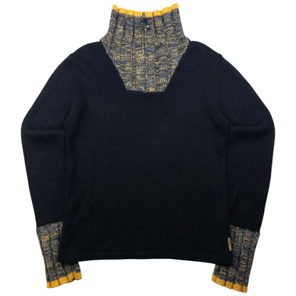 Vintage Armani Jeans Q Zip Knit Jumper Womens Size M