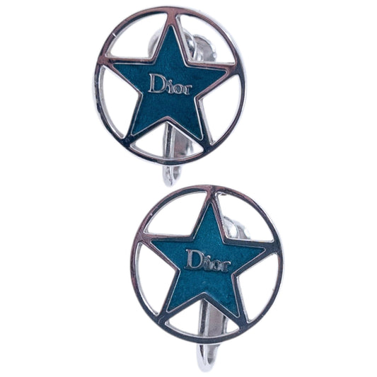 Vintage 2000s Dior By John Galliano Star Cut-Out Clip-On Earrings