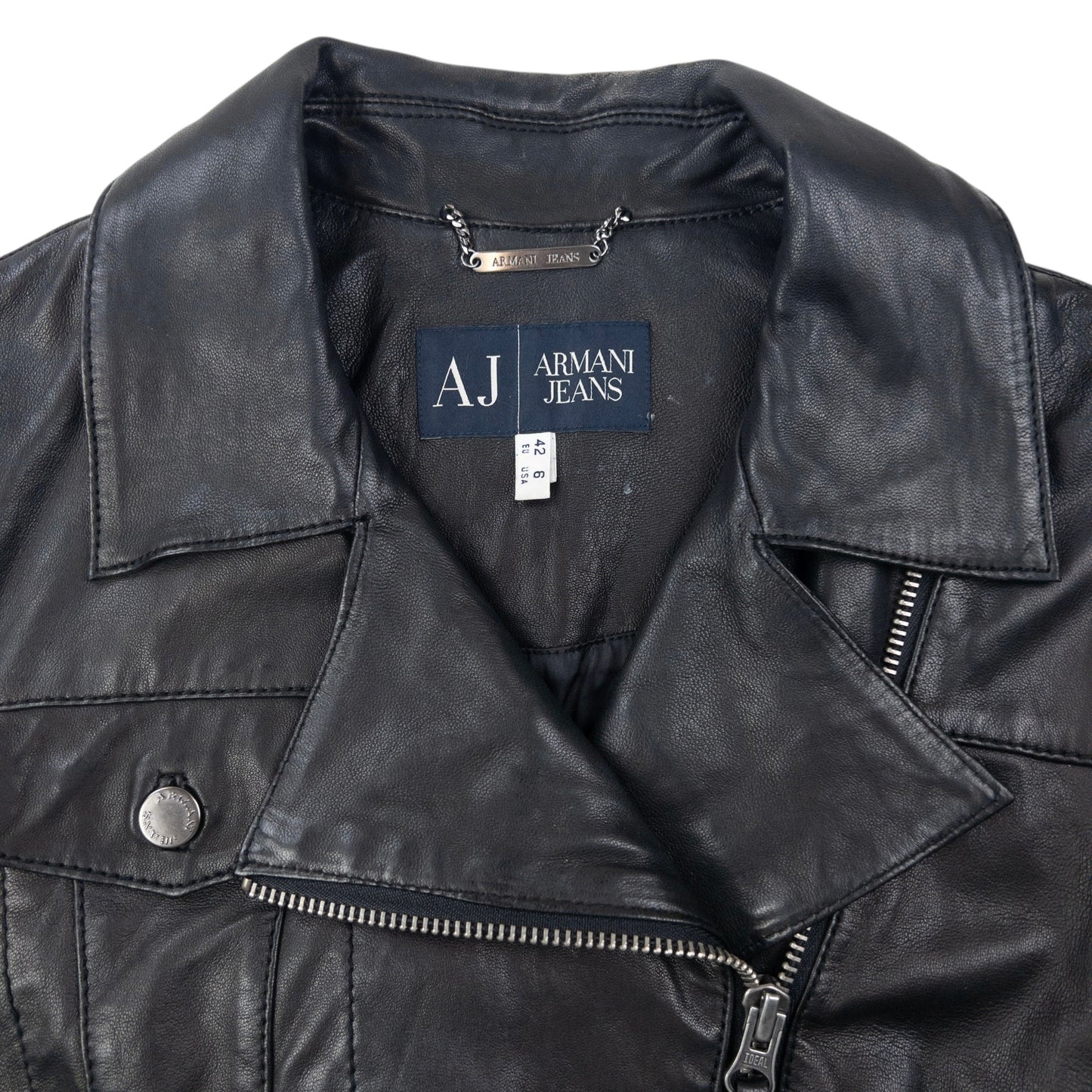 Vintage 2000s Armani Jeans Cropped Denim Jacket Womens Size S