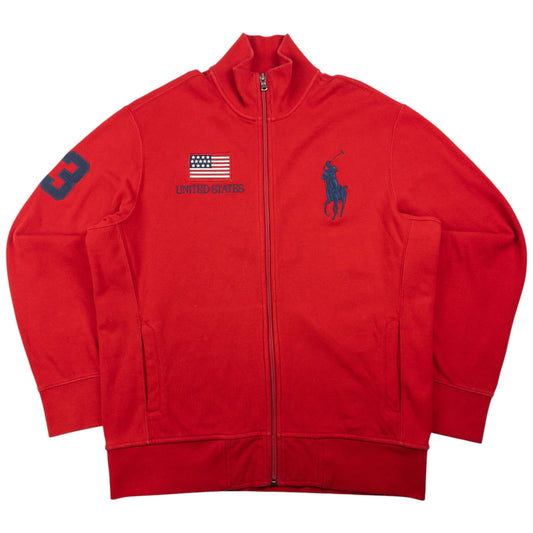 Vintage Polo Ralph Lauren USA Zip Up Sweatshirt Size L