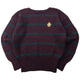 Vintage 90s Polo Ralph Lauren Crest Striped Knit Wool Jumper Size XL