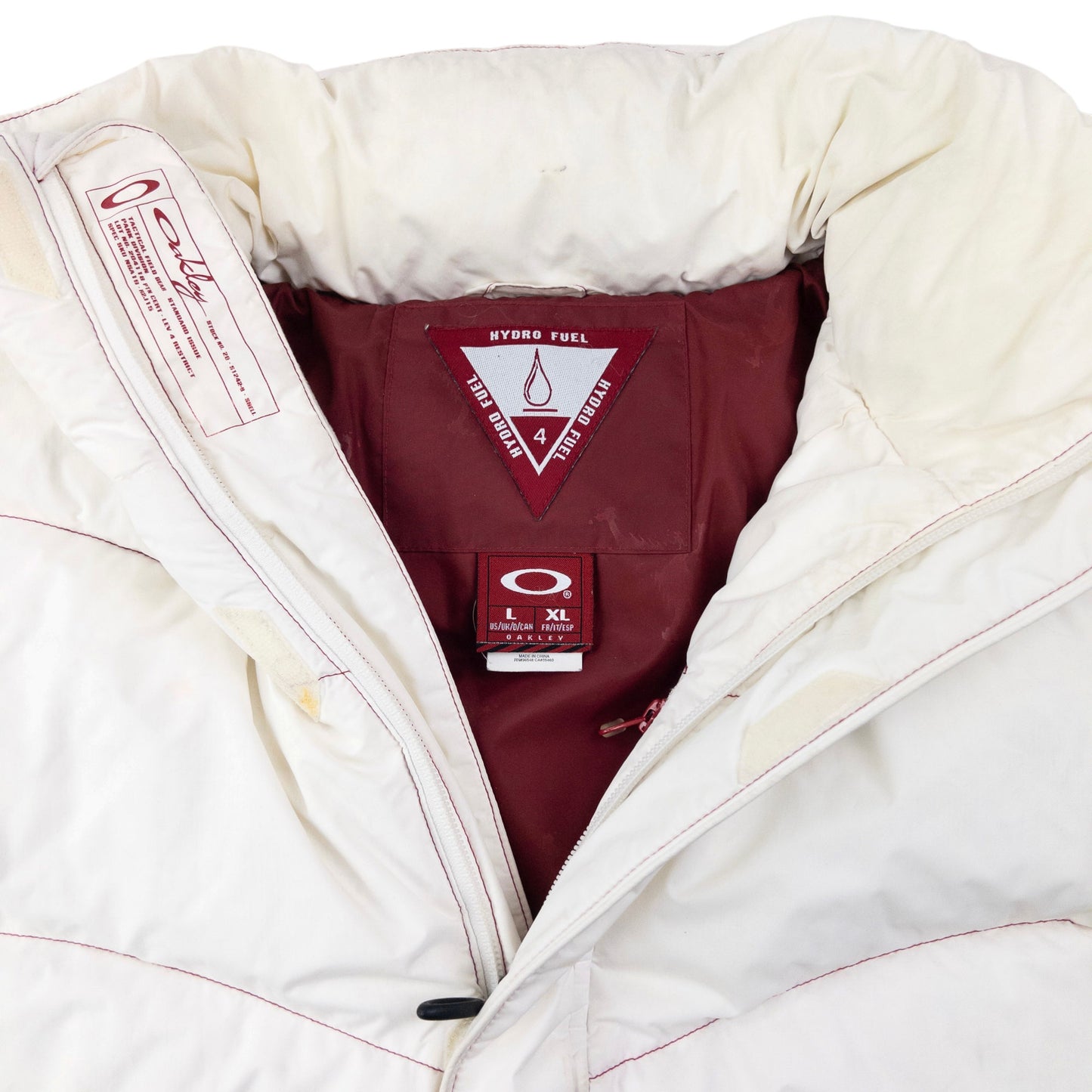 Vintage 90s Oakley Hydro Fuel Zip Up Puffer Snowboarding Jacket Size M
