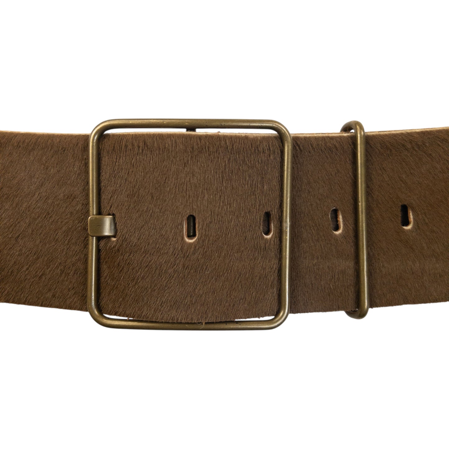 Vintage 2000s Miu Miu Calf Hair Leather Belt Size L