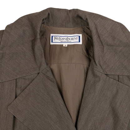 Vintage 80s YSL Yves Saint Laurent Trench Jacket Size XXL