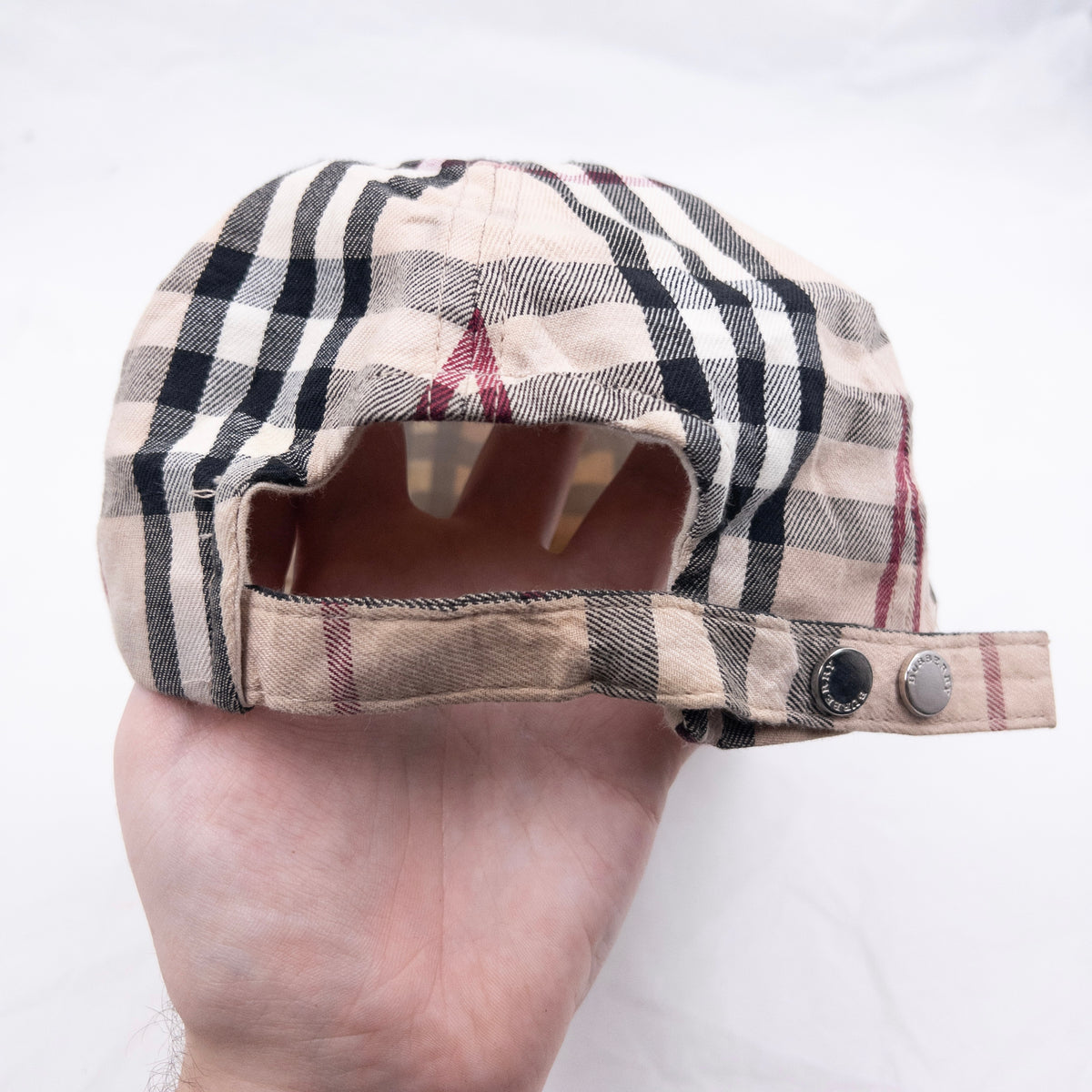 Vintage 2000s Burberry Nova Check Hat in beige (cotton), photo 4
