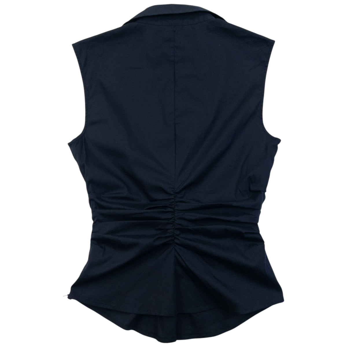 Vintage 2000s Prada Ruched Sleeveless Blouse Womens Size S
