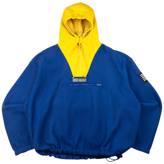 Vintage YSL Yves Saint Laurent Q Zip Fleece Hoodie Size XL